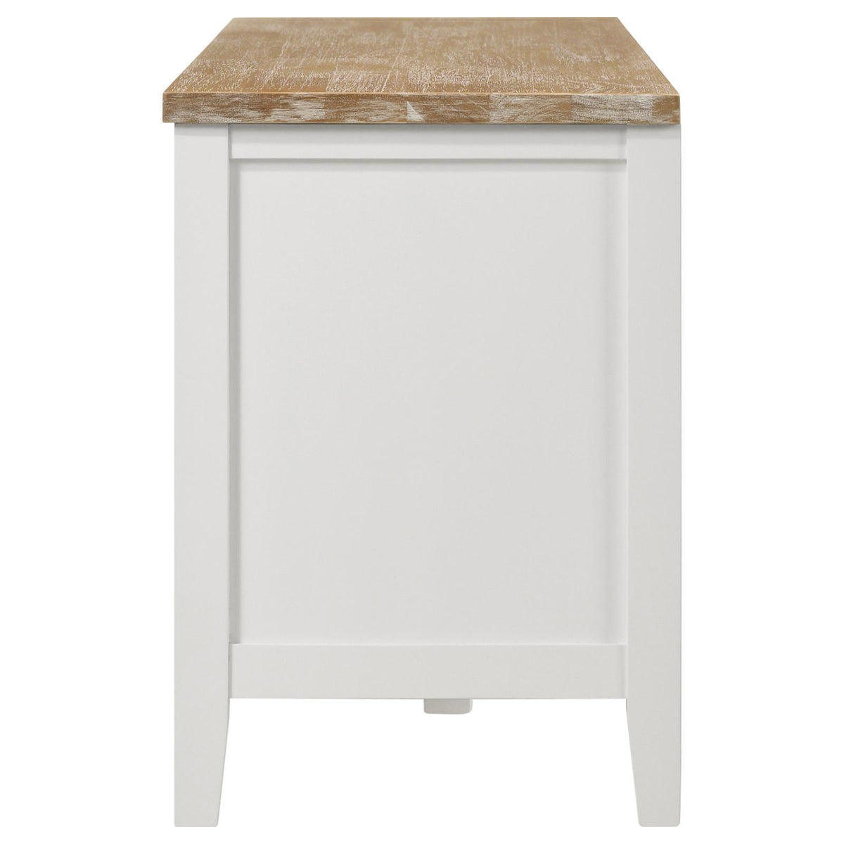 Angela Brown and White 2-Door Wooden 67" TV Stand from Coaster - Luna Furniture