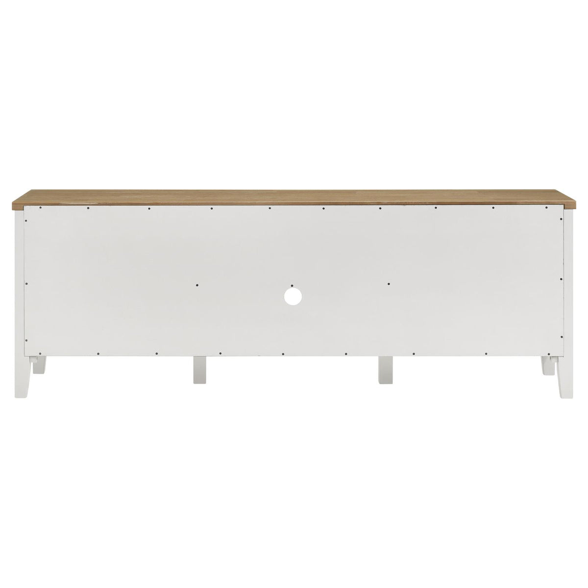 Angela Brown and White 2-Door Wooden 67" TV Stand from Coaster - Luna Furniture