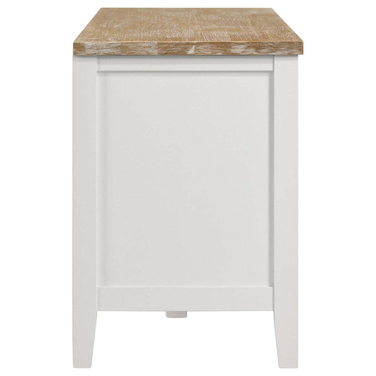 Angela Brown and White 2-Door Wooden 67" TV Stand from Coaster - Luna Furniture