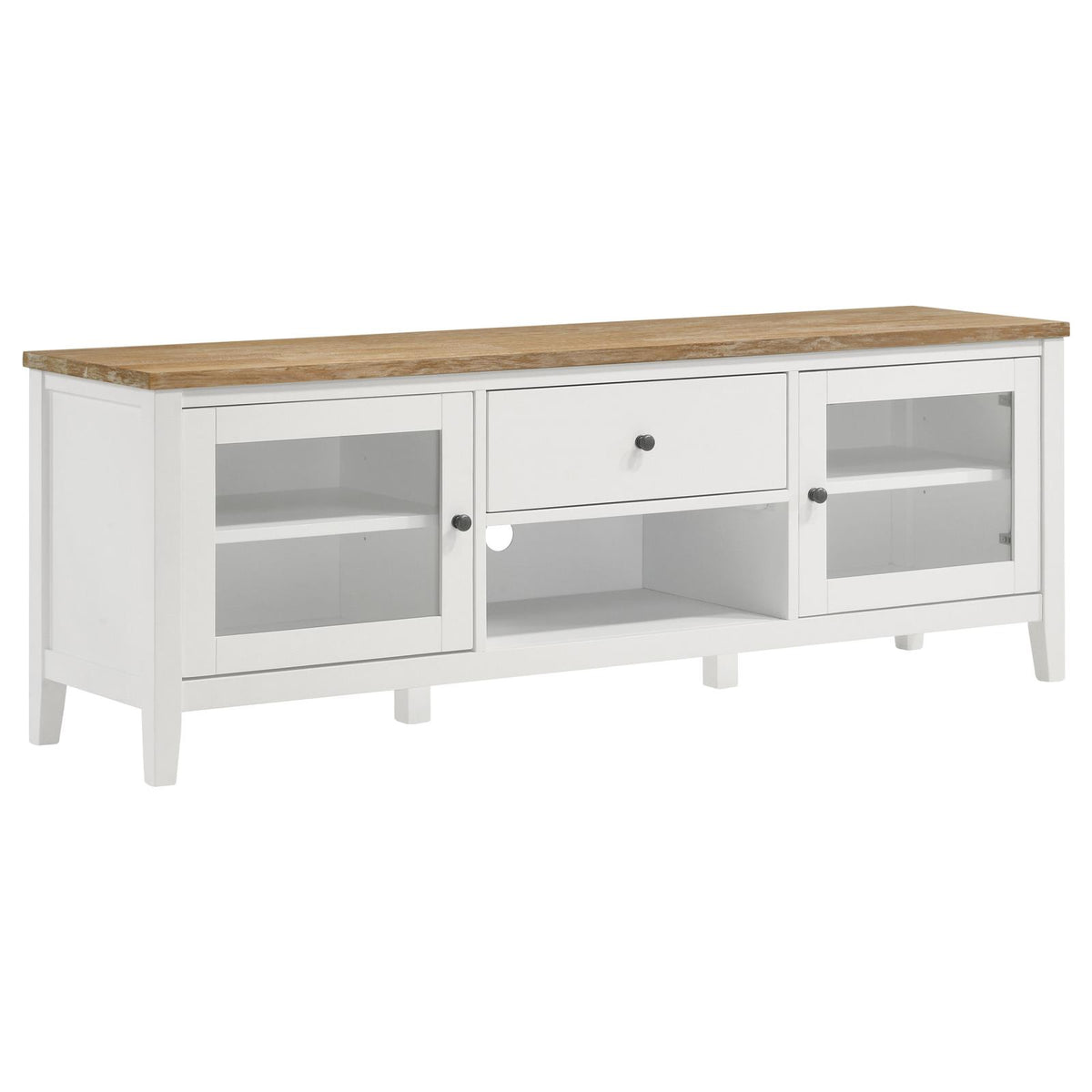 Angela Brown and White 3-Piece Entertainment Center With 67" TV Stand from Coaster - Luna Furniture