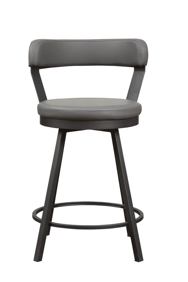 Appert Gray/Dark Gray Swivel Counter Height Chair, Set of 2