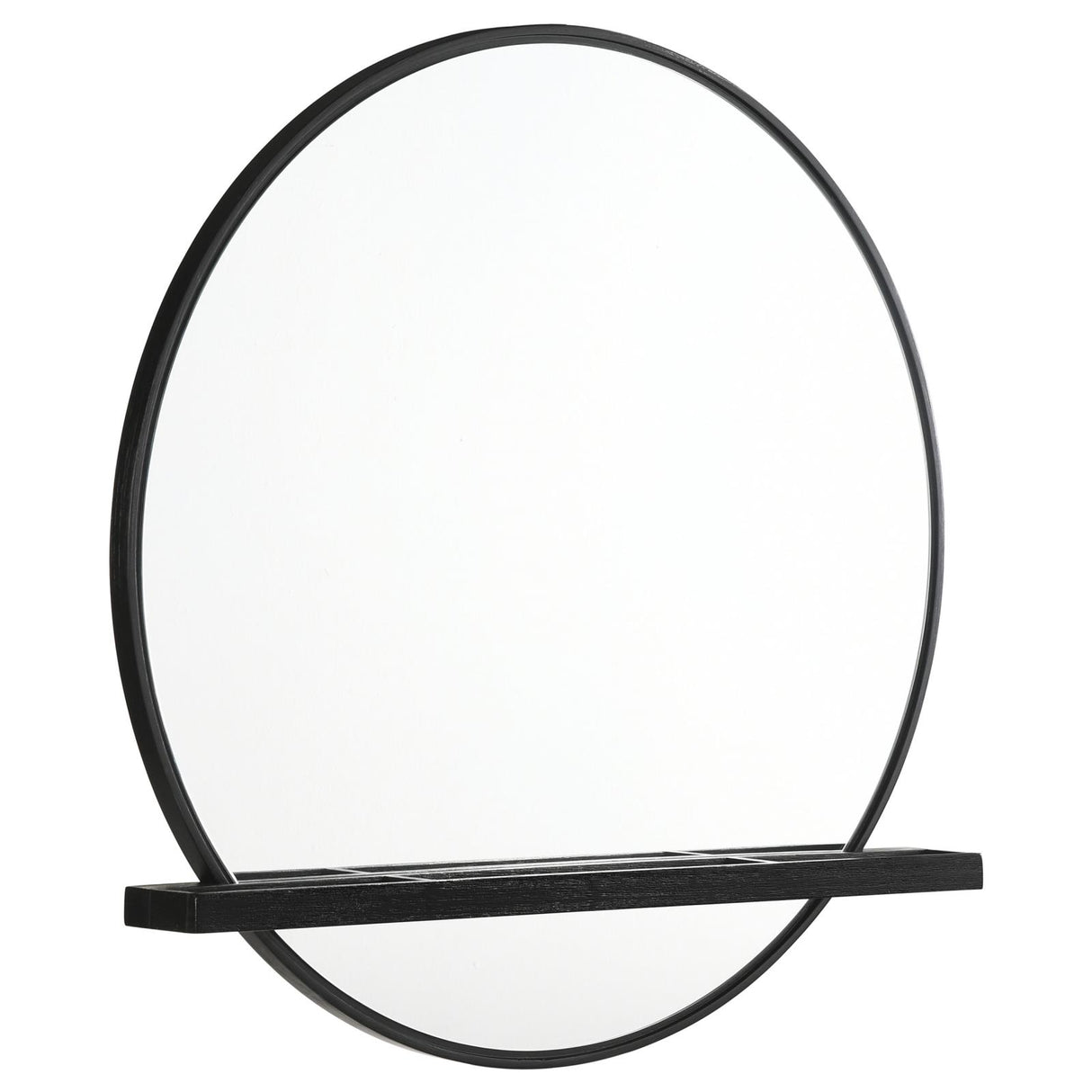 Arini Black Round Dresser Mirror with Shelf (Mirror Only) from Coaster - Luna Furniture