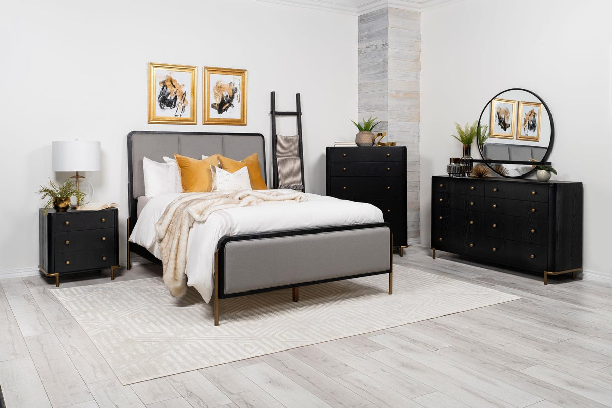 Arini Black and Gray 5-Piece Queen Bedroom Set from Coaster - Luna Furniture