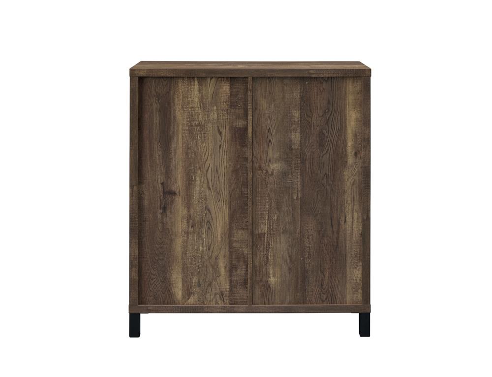 Arlington Rustic Oak Bar Cabinet with Sliding Door from Coaster - Luna Furniture