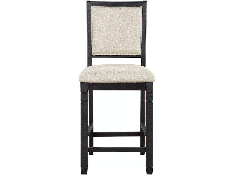 Asher Black/Beige Counter Height Chair, Set of 2 from Homelegance - Luna Furniture