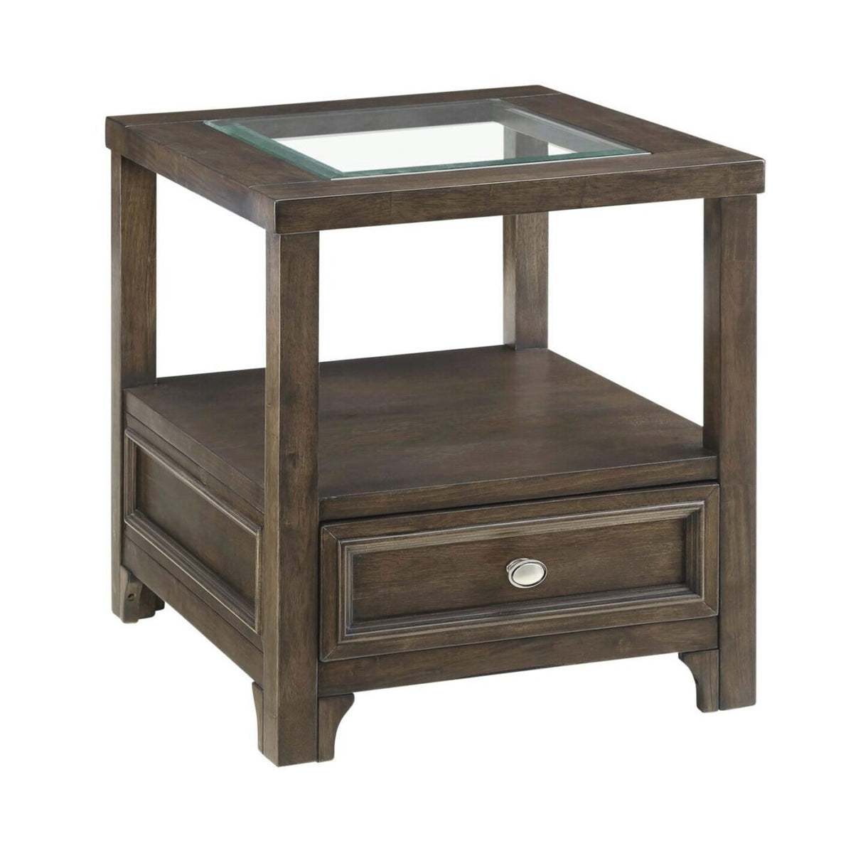 Auburn Transitional Charcoal Brown Wood End Table from Homelegance - Luna Furniture