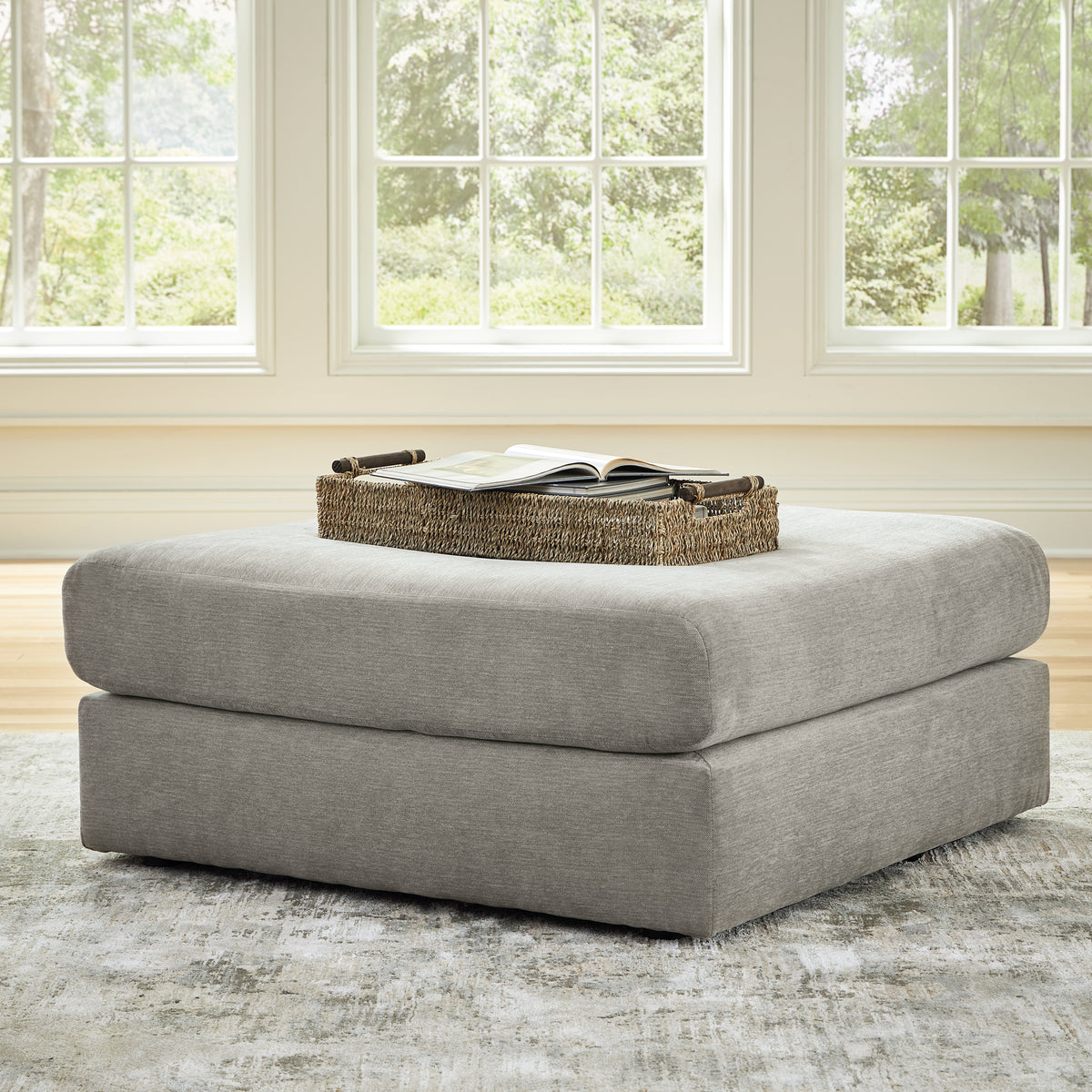 Avaliyah Ash Oversized Accent Ottoman from Ashley - Luna Furniture