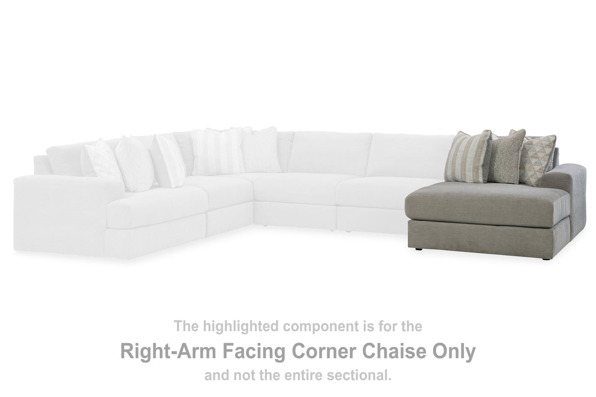 Avaliyah Ash Right-Arm Facing Corner Chaise from Ashley Furniture - Luna Furniture