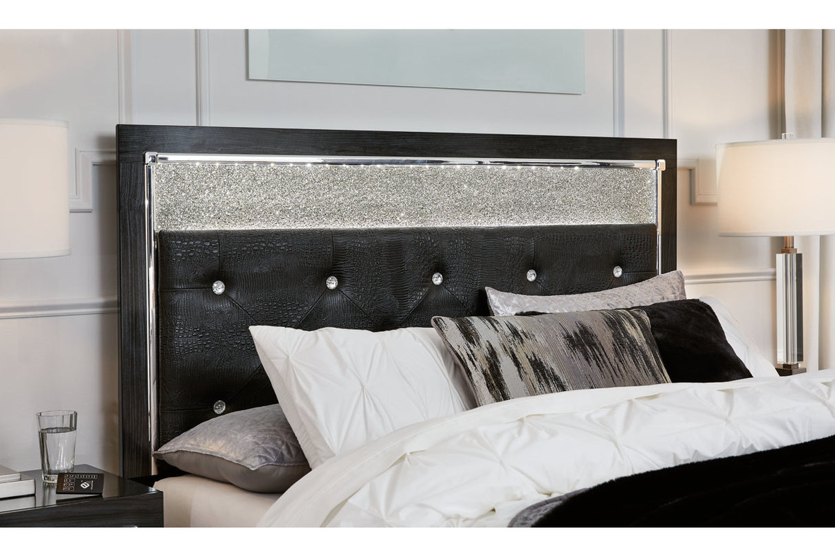 Kaydell Black Queen Upholstered Panel Headboard from Ashley - Luna Furniture