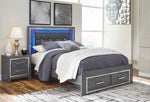 Lodanna Gray King Storage Footboard from Ashley - Luna Furniture