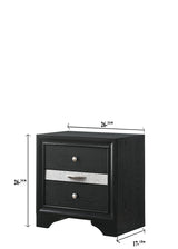Regata Black/Silver Storage Platform Bedroom Set
