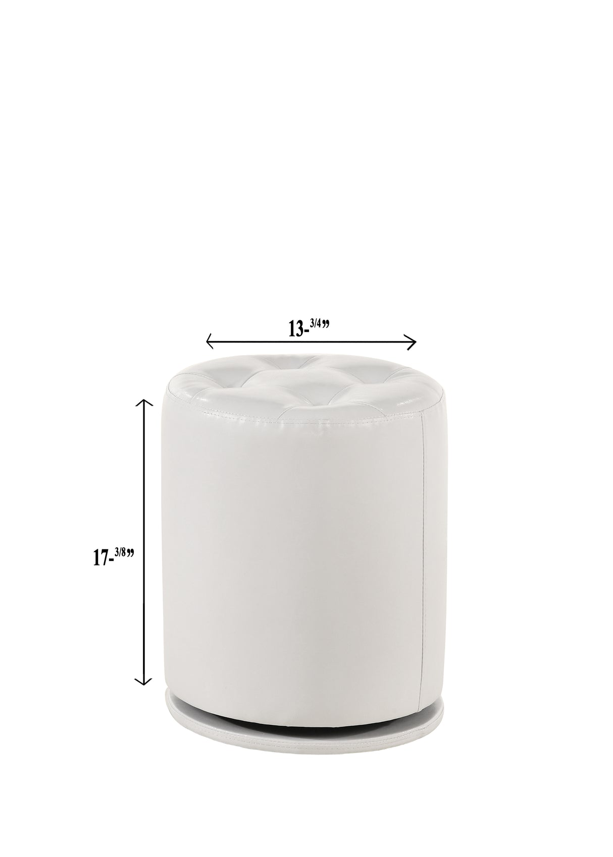 Morgan White Round Swivel Stool from Crown Mark - Luna Furniture