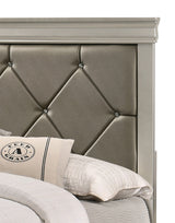 Amalia Silver Queen Panel Bed - Luna Furniture