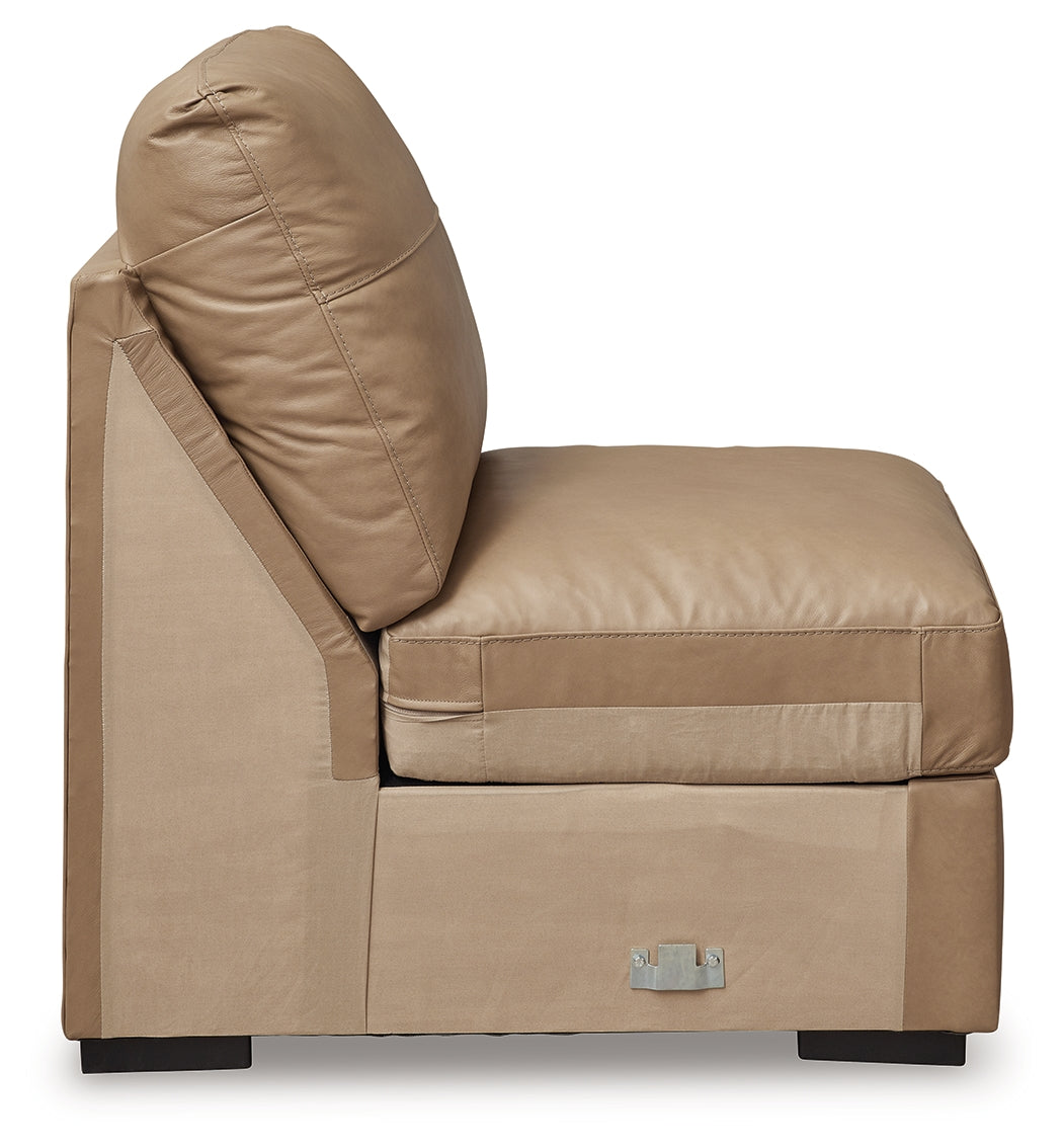 Bandon Toffee Armless Chair from Ashley Furniture - Luna Furniture