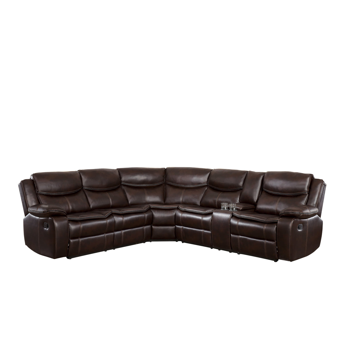 Bastrop Brown Reclining Sectional from Homelegance - Luna Furniture