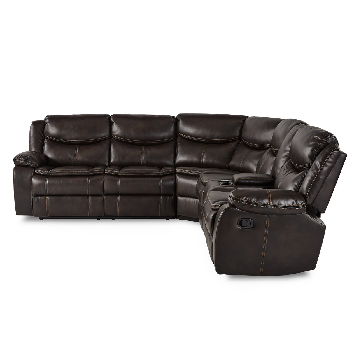 Bastrop Brown Reclining Sectional from Homelegance - Luna Furniture