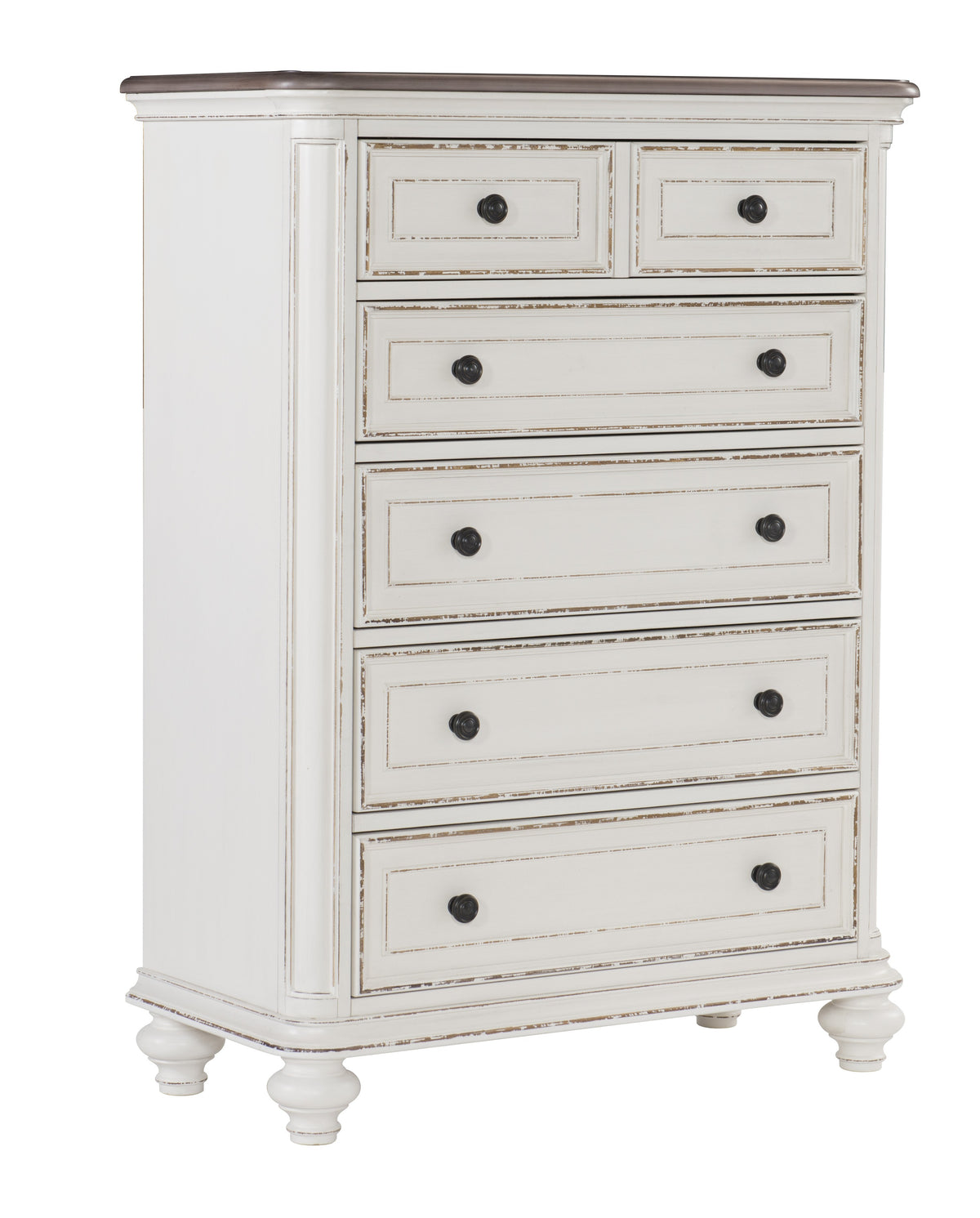Baylesford Antique White Upholstered Panel Bedroom Set from Homelegance - Luna Furniture