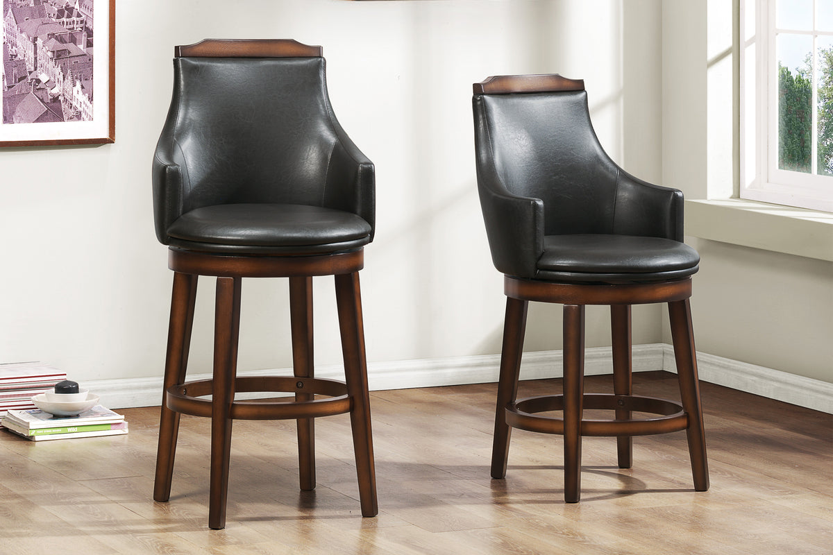 Bayshore Brown Swivel Pub Height Chair, Set of 2 from Homelegance - Luna Furniture