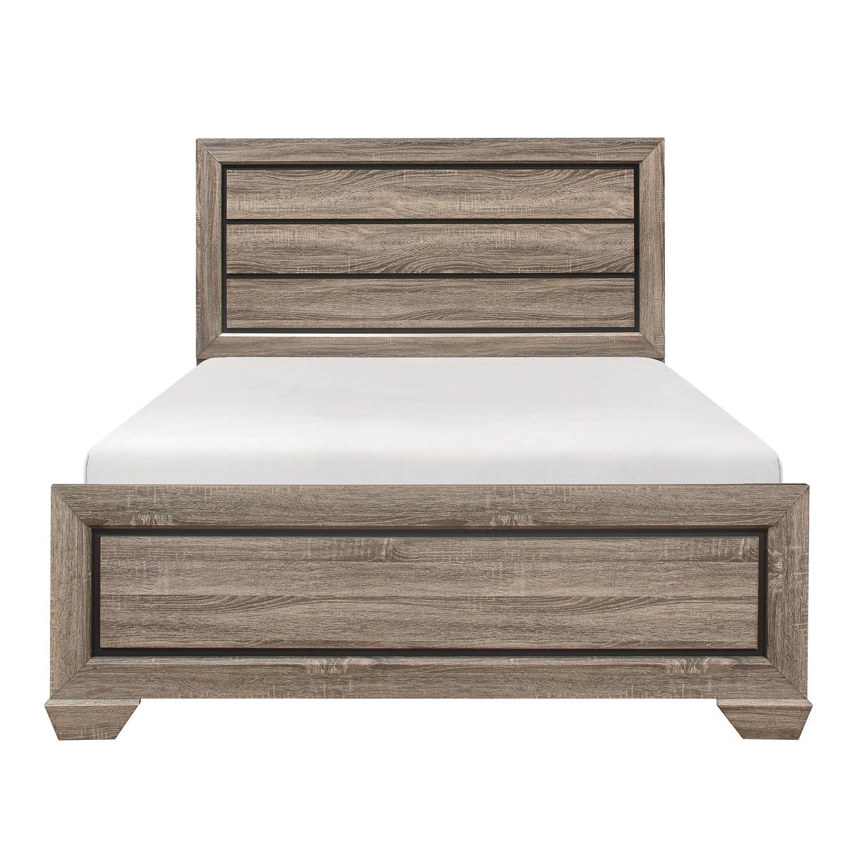 Beechnut Light Elm Queen Panel Bed from Homelegance - Luna Furniture