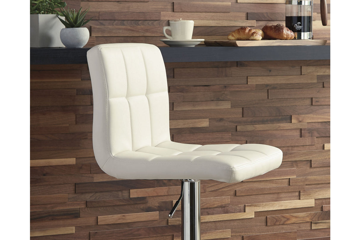 Bellatier Bone Adjustable Height Barstool, Set of 2 from Ashley Furniture - Luna Furniture