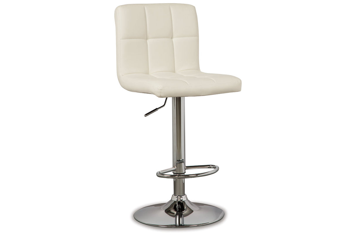 Bellatier Bone Adjustable Height Barstool, Set of 2 from Ashley Furniture - Luna Furniture