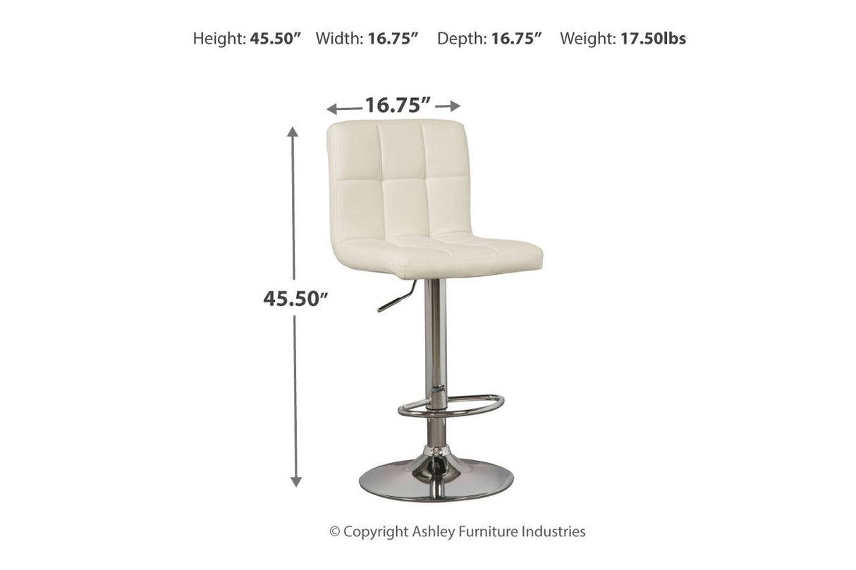 Bellatier Bone Adjustable Height Barstool, Set of 2 from Ashley Furniture - Luna Furniture