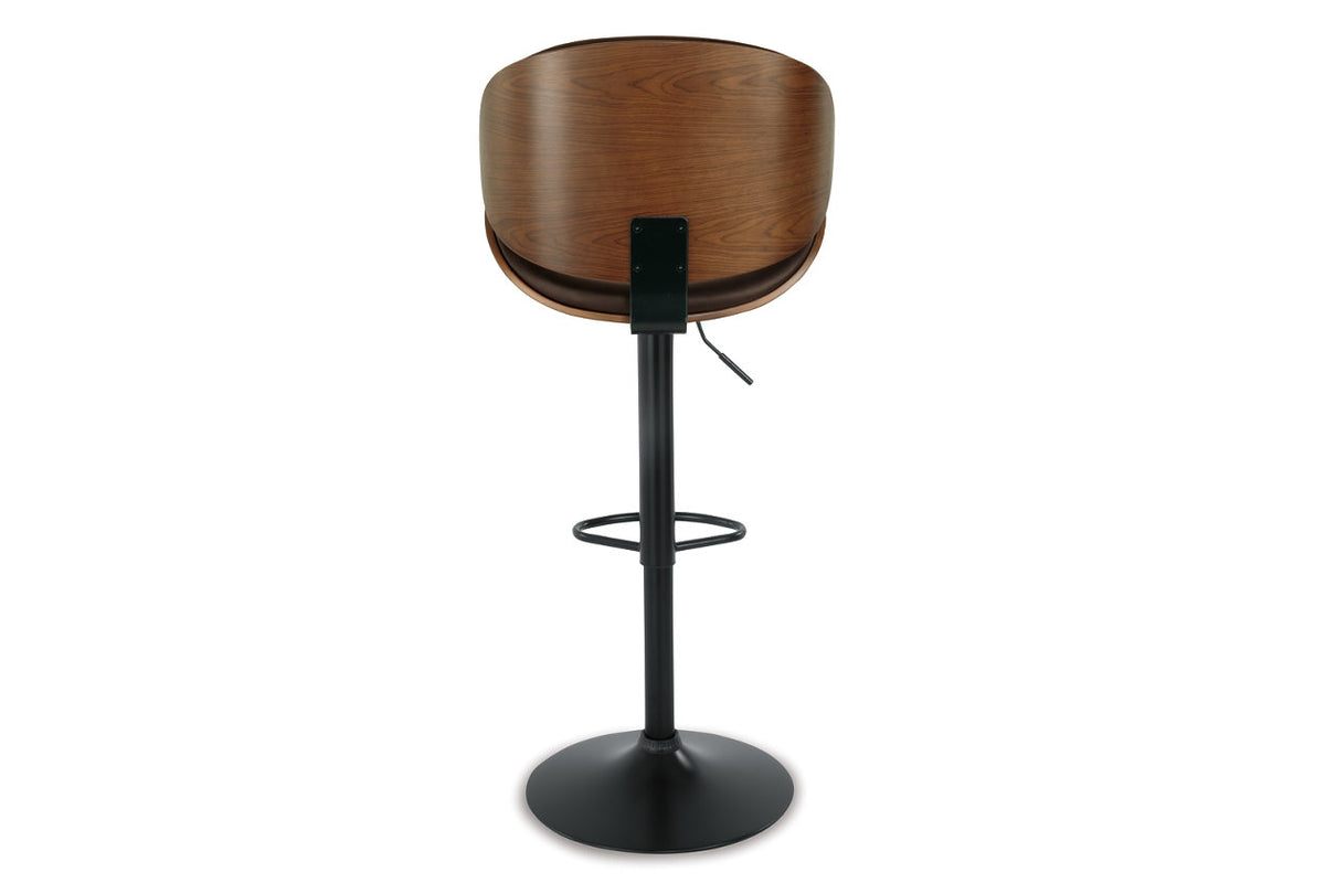 Bellatier Brown Adjustable Height Barstool from Ashley Furniture - Luna Furniture