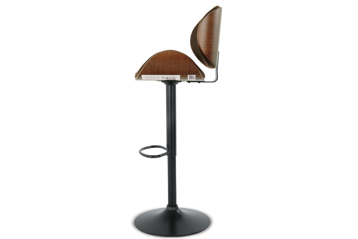 Bellatier Brown Adjustable Height Barstool from Ashley Furniture - Luna Furniture