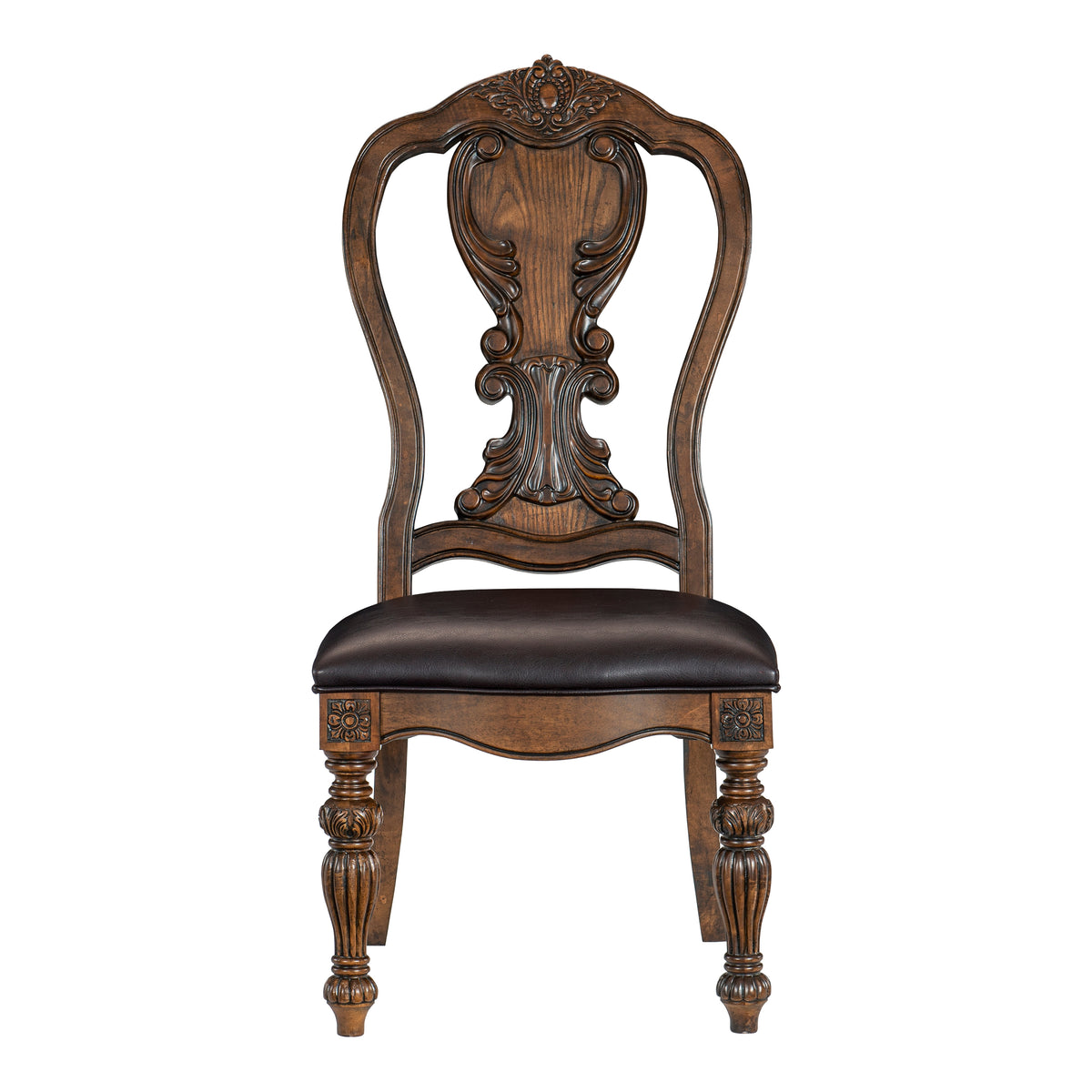Bergen Dark Oak Dining Side Chair, Set of 2 from Homelegance - Luna Furniture