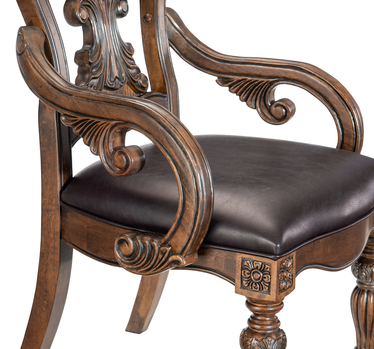 Bergen Dark Oak 9-Piece Double Extendable 108" Dining Set from Homelegance - Luna Furniture