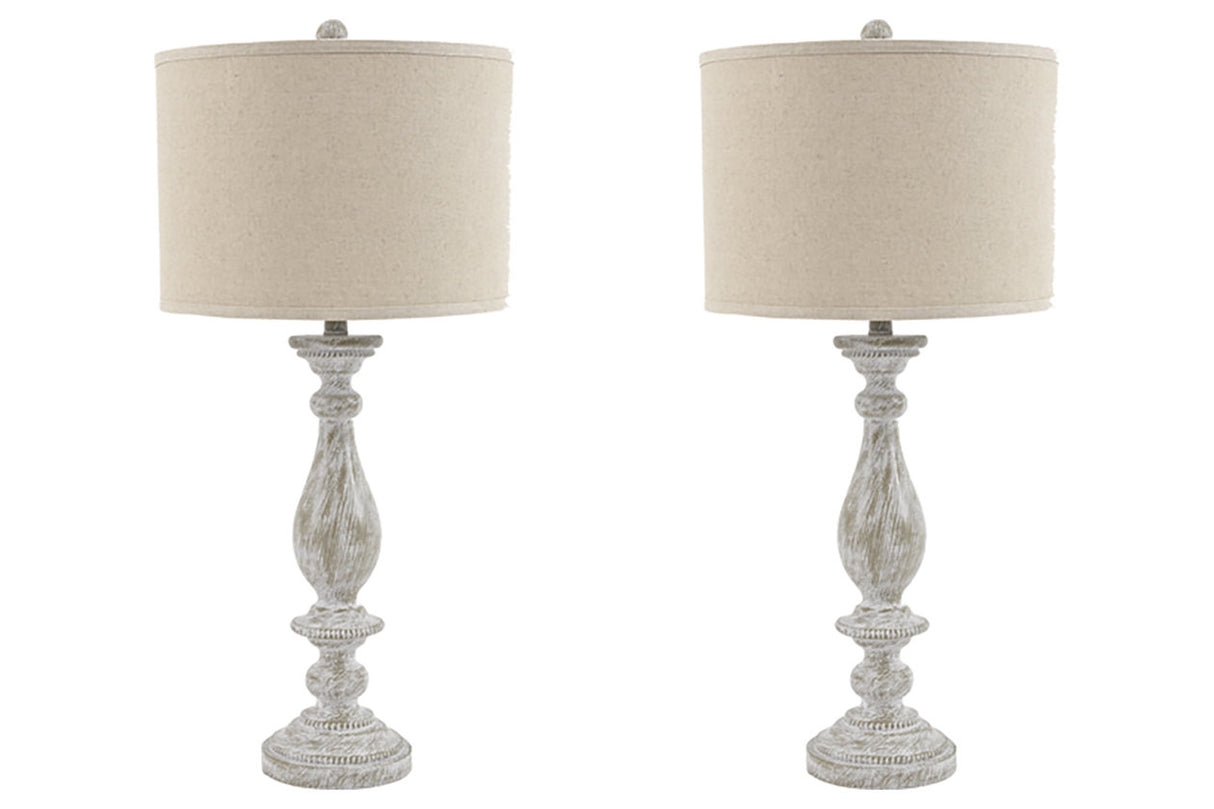 Bernadate Whitewash Table Lamp from Ashley - Luna Furniture