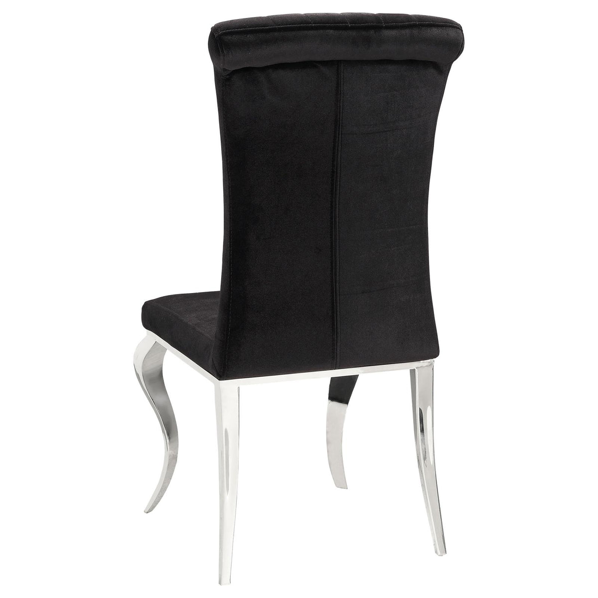 Betty Black and Chrome Upholstered Side Chairs, Set of 4 from Coaster - Luna Furniture