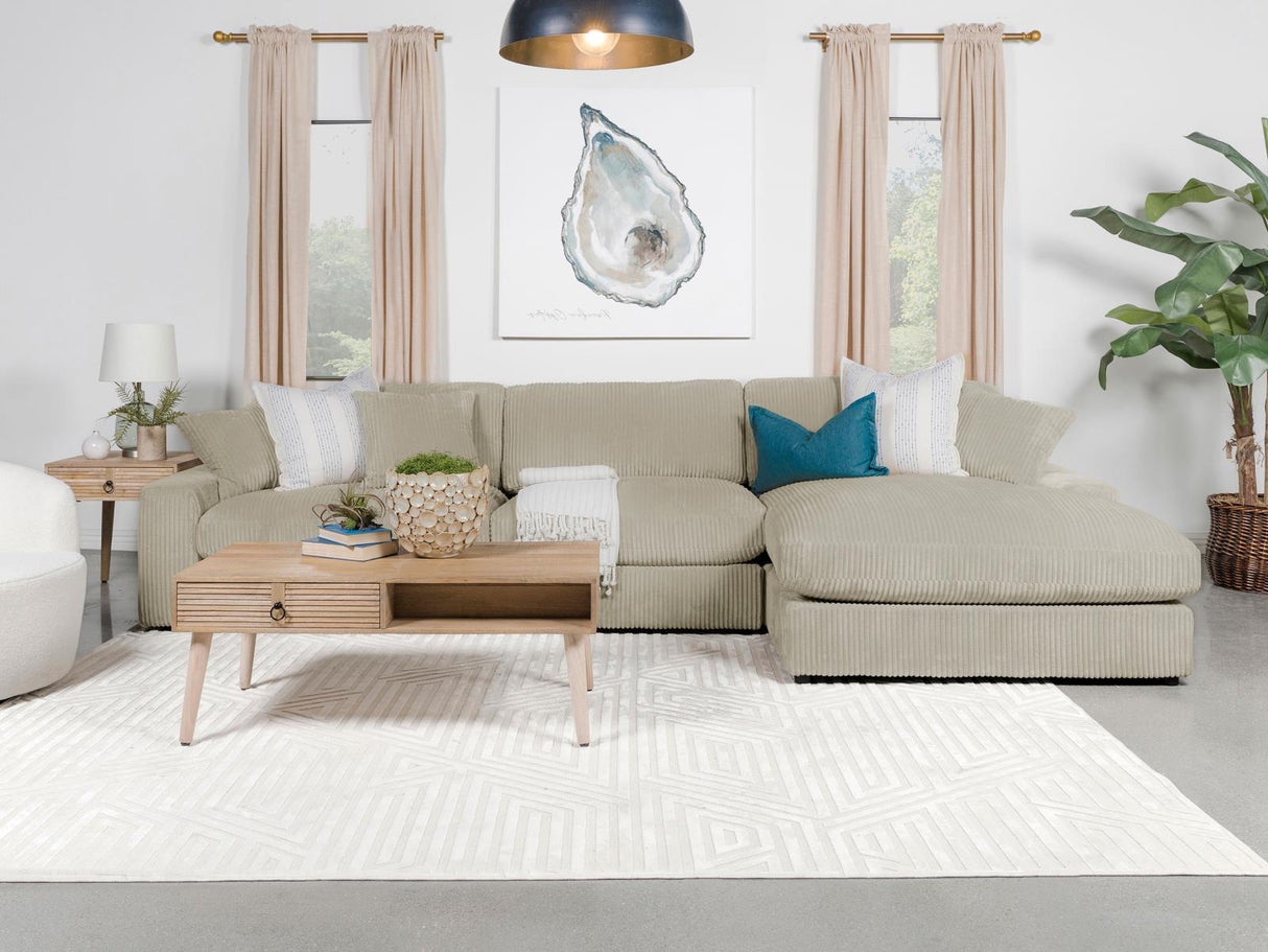 Blaine Sand Upholstered Armless Chair from Coaster - Luna Furniture