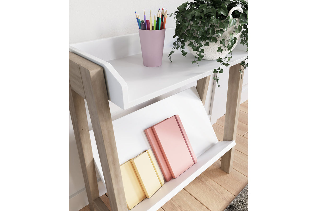 Blariden White/Tan Small Bookcase from Ashley - Luna Furniture