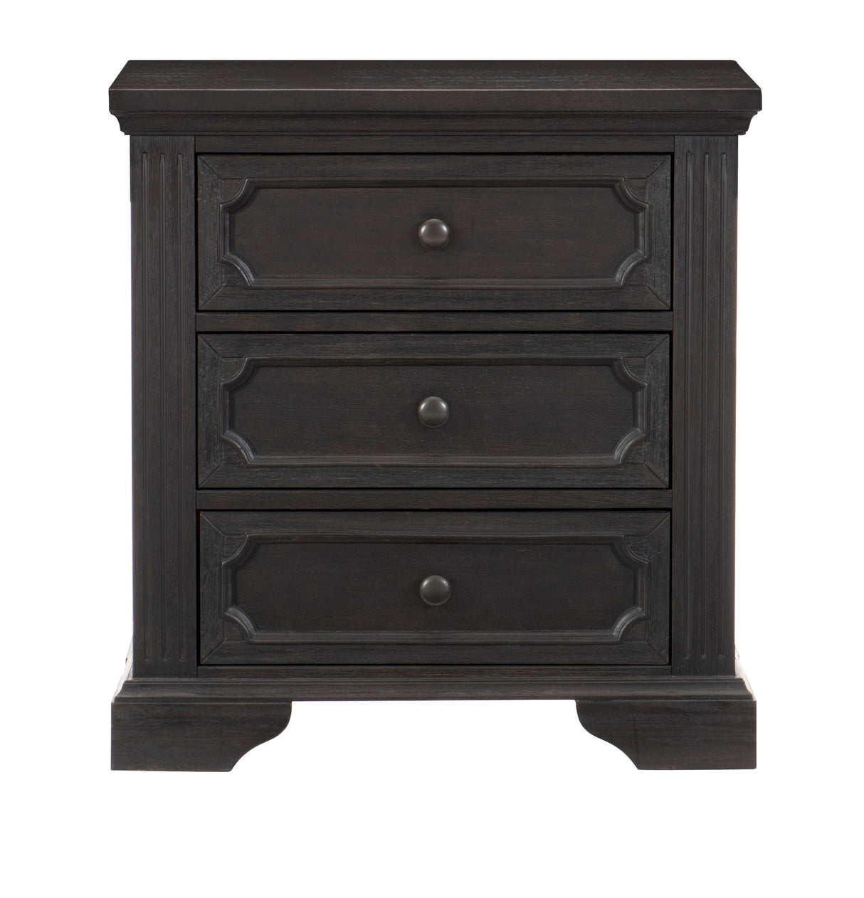 Bolingbrook Wire-Brushed Charcoal Upholstered Storage Platform Bedroom Set from Homelegance - Luna Furniture