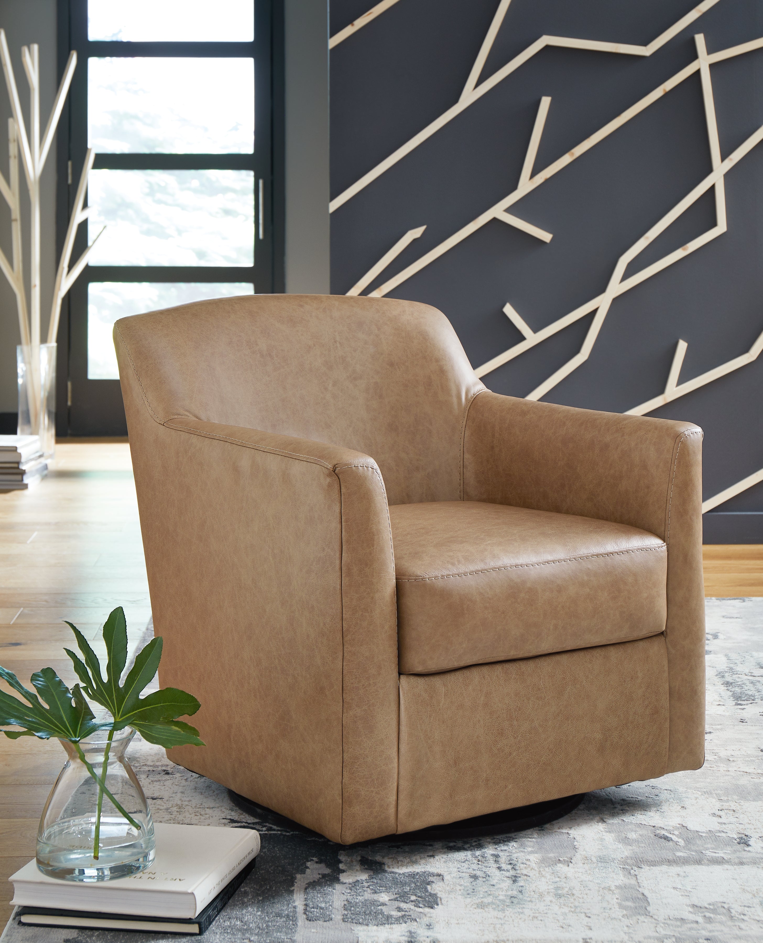 Bradney Tumbleweed Swivel Accent Chair - Luna Furniture