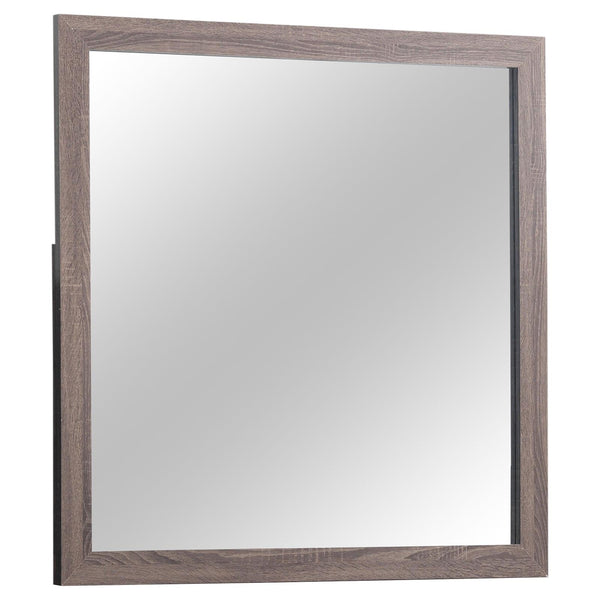 Brantford Barrel Oak Rectangle Dresser Mirror (Mirror Only)