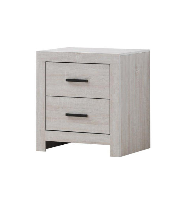 Brantford Coastal White 2-Drawer Nightstand