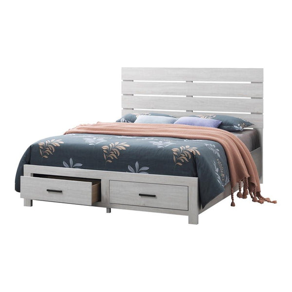 Brantford Coastal White Eastern King Storage Bed