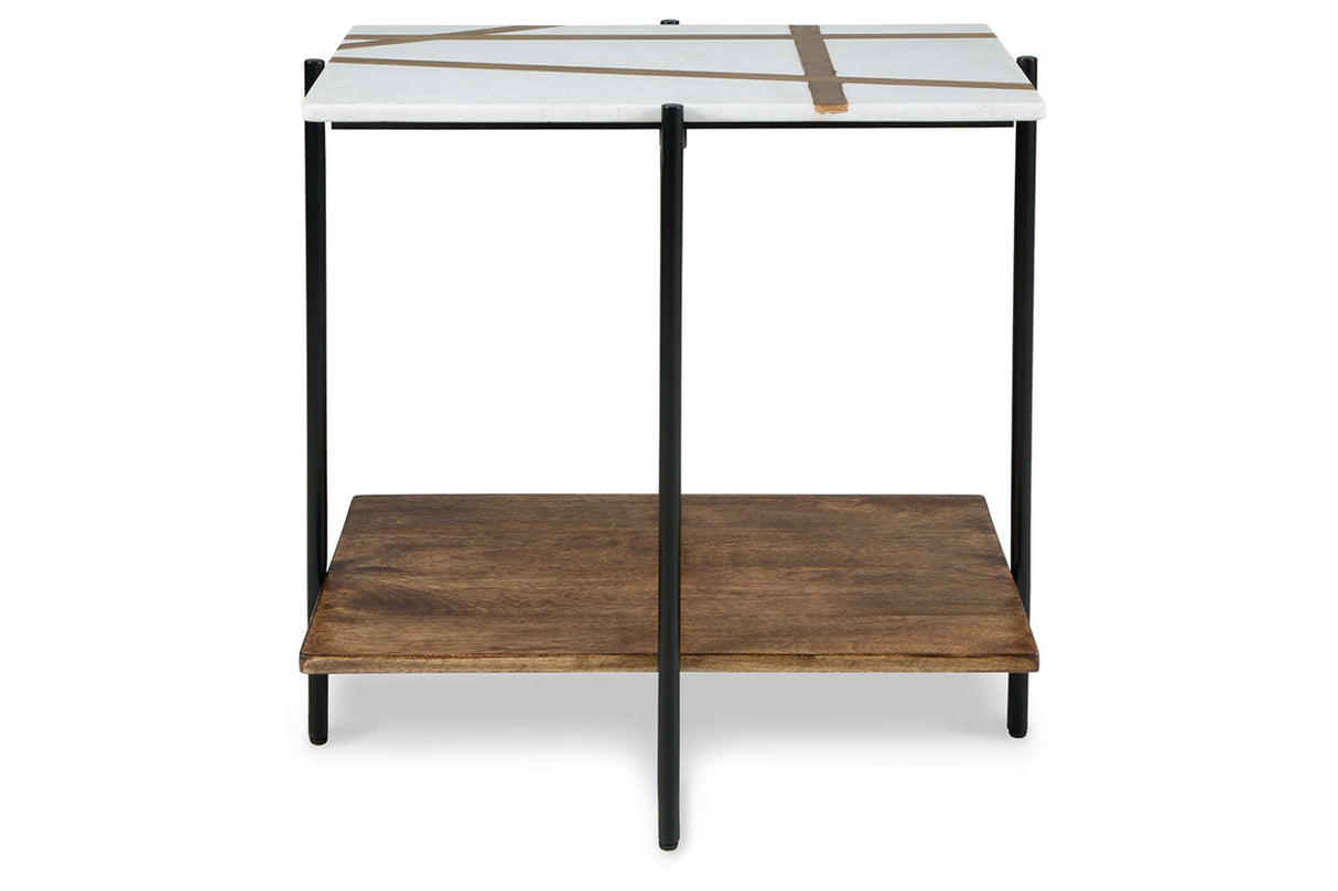 Braxmore White/Light Brown Accent Table from Ashley - Luna Furniture