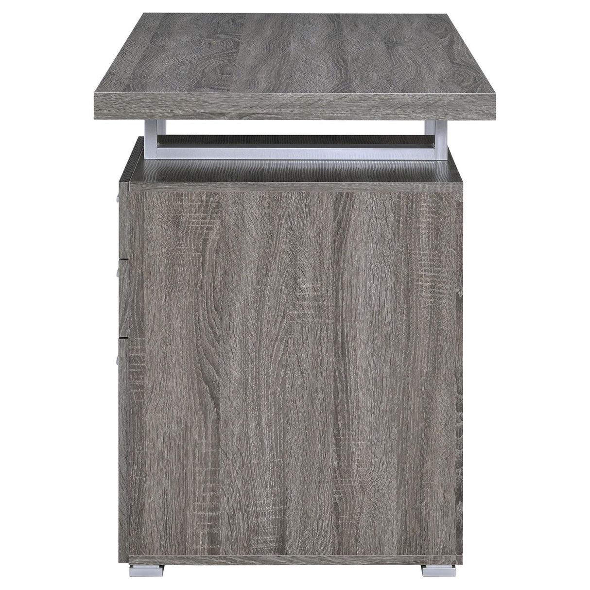 Brennan Weathered Gray 3-Drawer Office Desk from Coaster - Luna Furniture