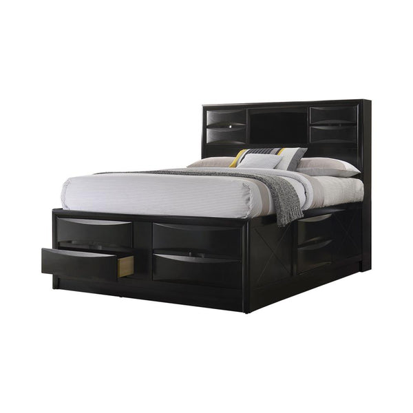 Briana Black California King Platform Storage Bed