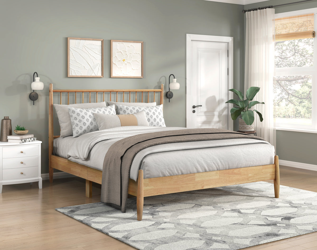 Brickell Natural Queen Platform Bed from Homelegance - Luna Furniture