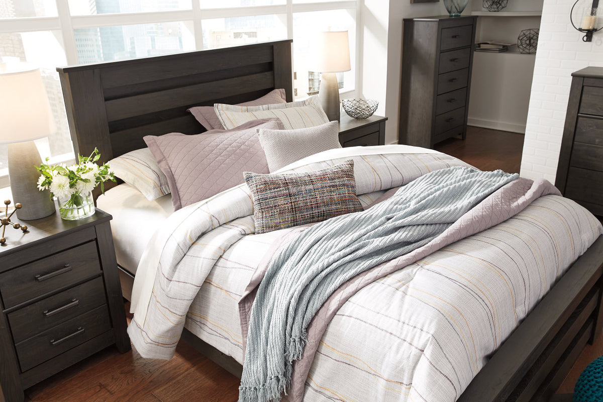 Brinxton Charcoal Full Panel Bed from Ashley - Luna Furniture