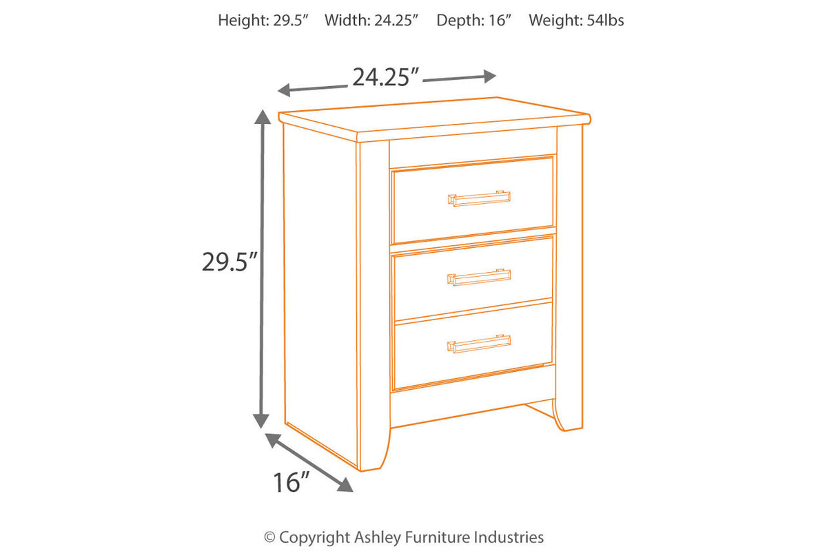 Brinxton Charcoal Nightstand from Ashley - Luna Furniture