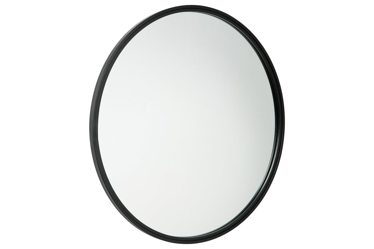 Brocky Black Accent Mirror from Ashley - Luna Furniture