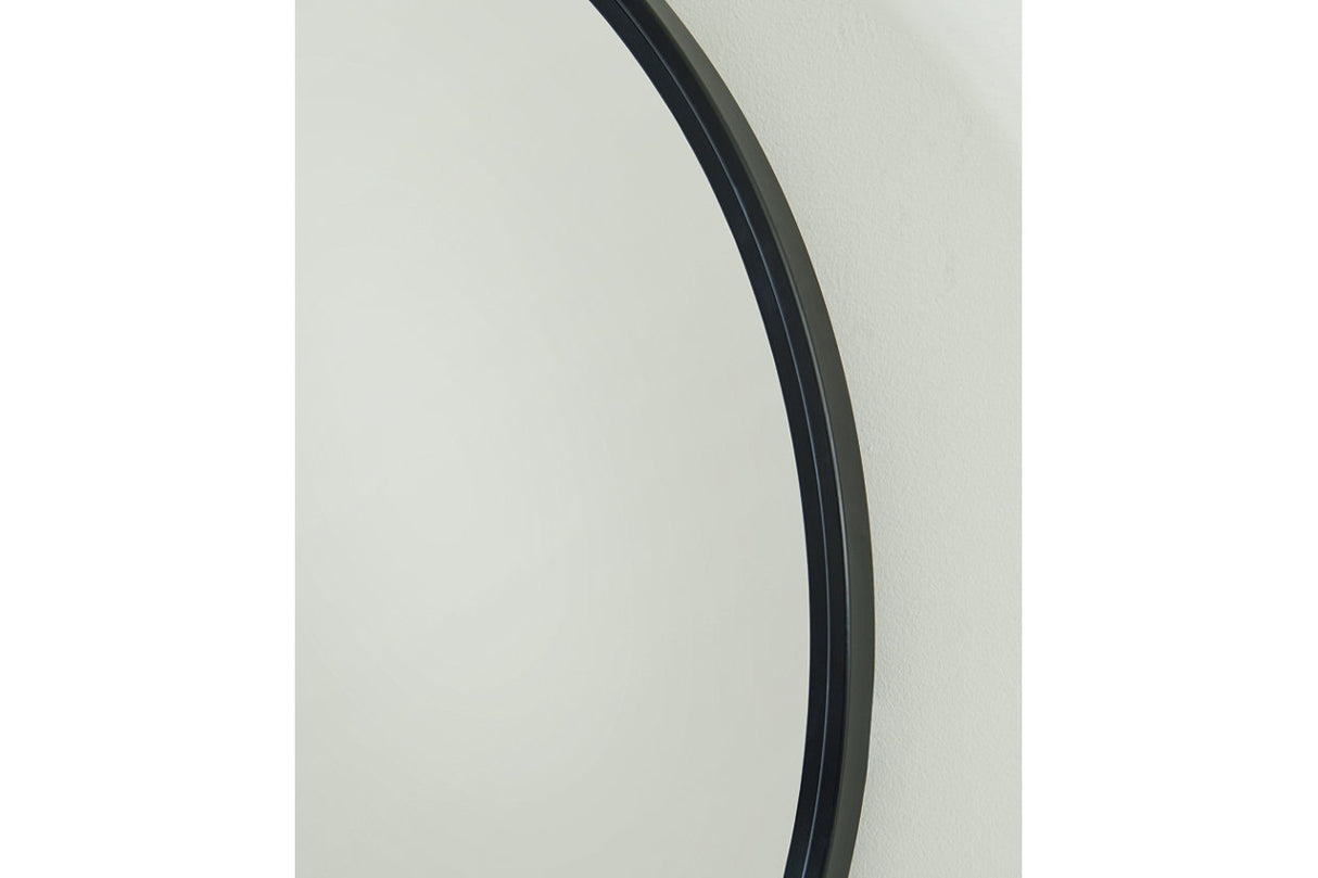 Brocky Black Accent Mirror from Ashley - Luna Furniture