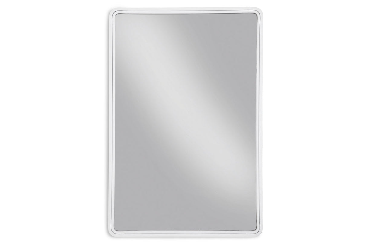 Brocky White Accent Mirror from Ashley - Luna Furniture
