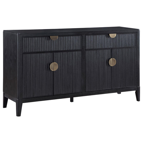 Brookmead Black 2-Drawer Sideboard Buffet with Storage Cabinet