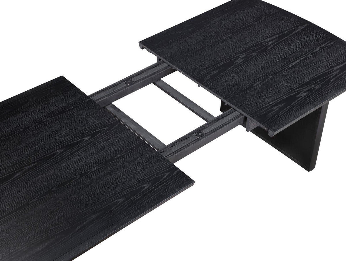 Brookmead Black 5-Piece Rectangular Dining Set with 18" Removable Extension Leaf from Coaster - Luna Furniture
